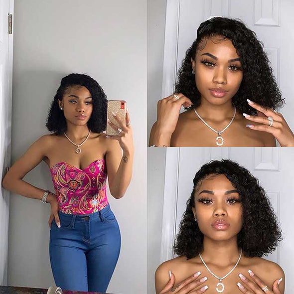 Charming sweet bob curly hair