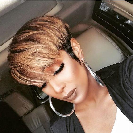 Short Pixie Cut Straight Layered for Black Women