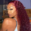 Red Wigs Straight Hair And Body Wave Closure Wigs Curly Wigs