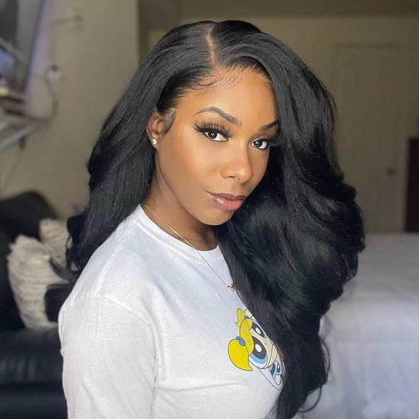 Glueless Black Long Wavy Wig