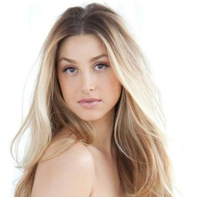 Golden elegant wig