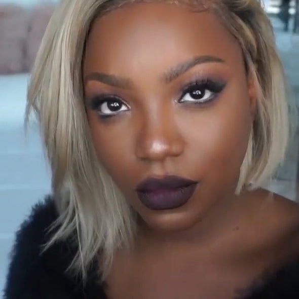 Blonde bob hair— 140%(Extra Thick As In Video)