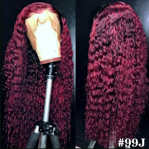 13*4  PRE PLUCKED BRAZILIAN CURLY WIG FOR DARK BROWN WOMEN VIRGIN HAIR COLOR WIG