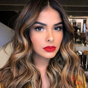 Caramel shoulder short hair