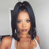 Black straight short hair