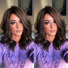 Beauty brown short wavy hair