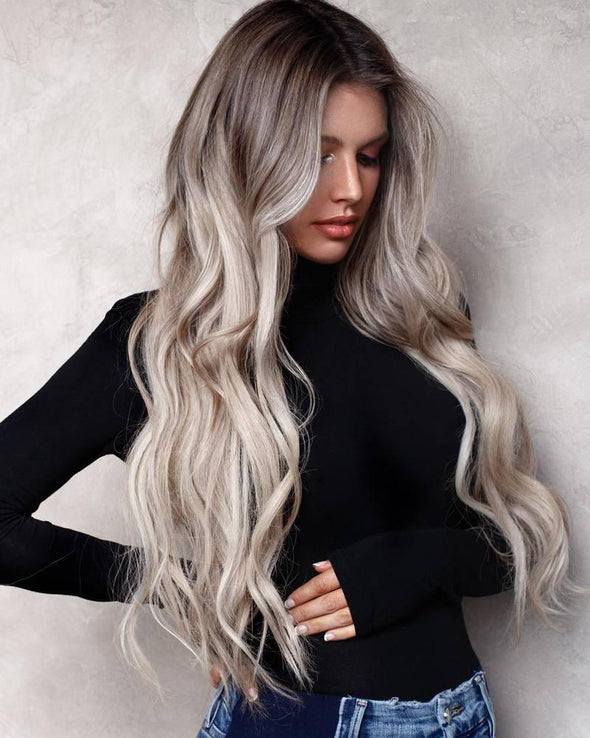 Ashy blond hair