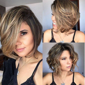 Brown And Black Short Wig