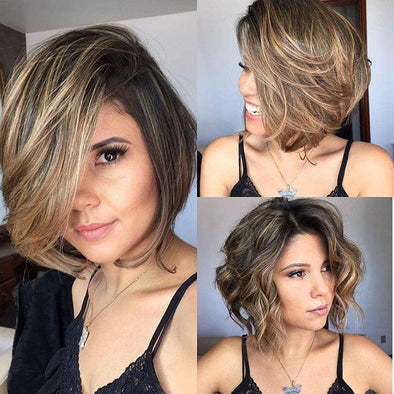 Brown And Black Short Wig