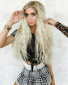 Gold curly wig