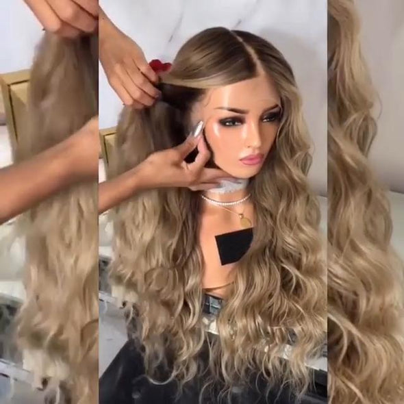 Champagne wig