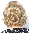 Golden short curly hair