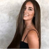 dark brown straight hair