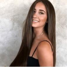 dark brown straight hair