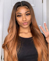 Chestnut brown straight wig