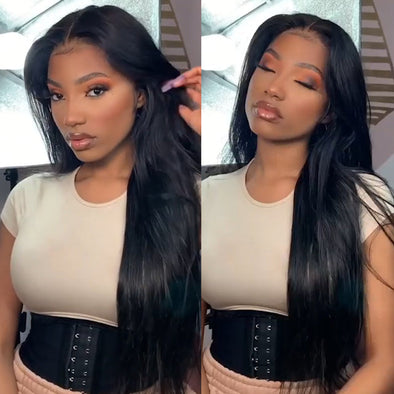 Preplucked straight long hair