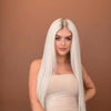 Long Silver Straight wig-140%