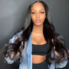 Kyller Long black wave wig— 140%(EXTRA THICK AS IN VIDEO)