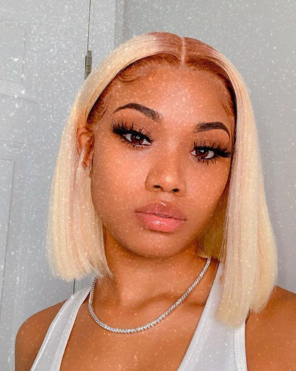 White blond bob-body hair