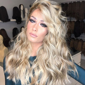 Gorgeous blonde wave curly wig