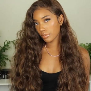 Soft brown curly wig