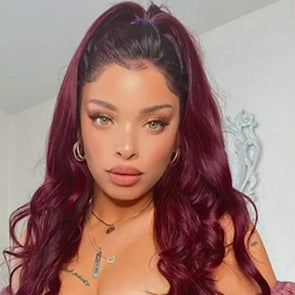 Red Wigs Body Wave Closure Wigs-140%