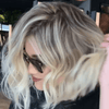 Platinum shoulder short hair