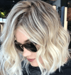 Platinum shoulder short hair