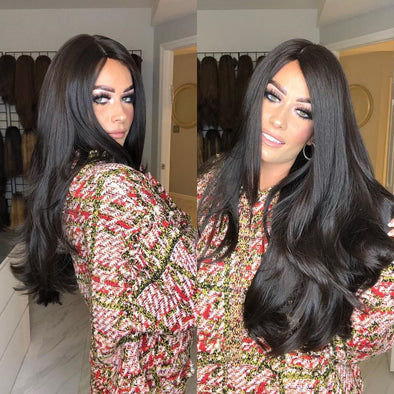 Pretty Dark Black Wave Wig