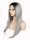 Gray lace front wig—140%(Extra Thick As In Video)