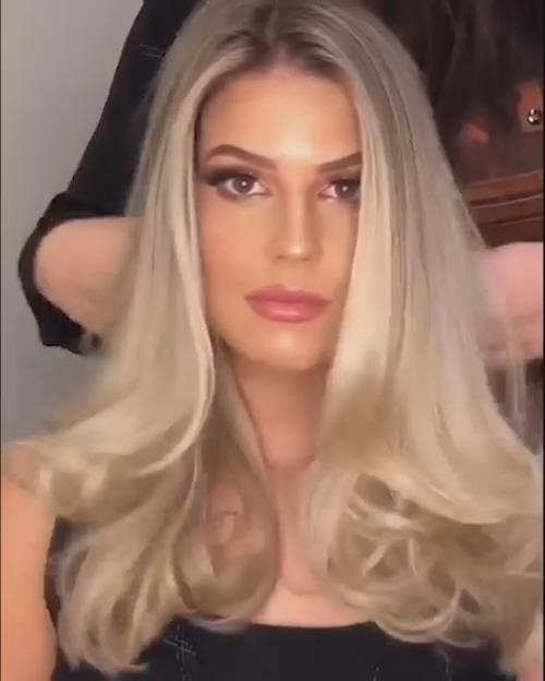 Super soft and smooth golden wig