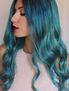 Teal Blue  Full Fashion Wig