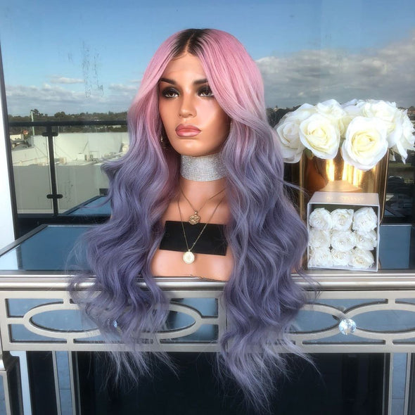 Pink gradient wig