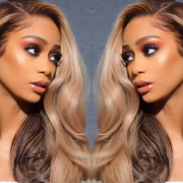 blond and brown long hair-140%(Extra Thick As In Video)