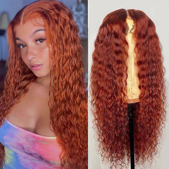 Long Wavy Womens Wig Natural Part Side Hair Ombre Synthetic Wigs Platinum/Blonde/Black/Pink/Red/Silver/Purple Wigs Heat Resistant for Women