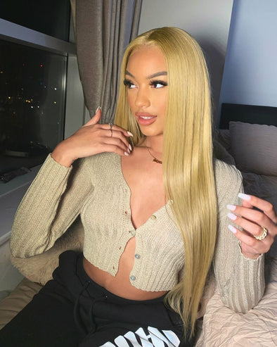 blond wavy wig-140%