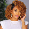 Light Brown Natural Curly Wig-140%(EXTRA THICK AS IN VIDEO)