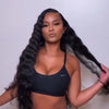 Glueness Black long Wig-1