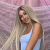 Glamorous Straight Light Gold Long Wig—140%(Extra Thick As In Video)