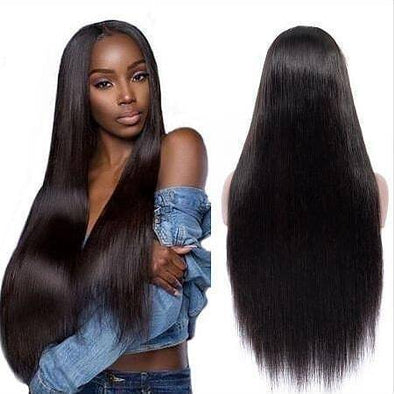 Gorgeous Black Straight Long Wig-140%(Extra Thick As In Video)