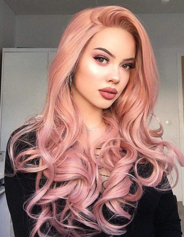 Pink Long Wave Wig