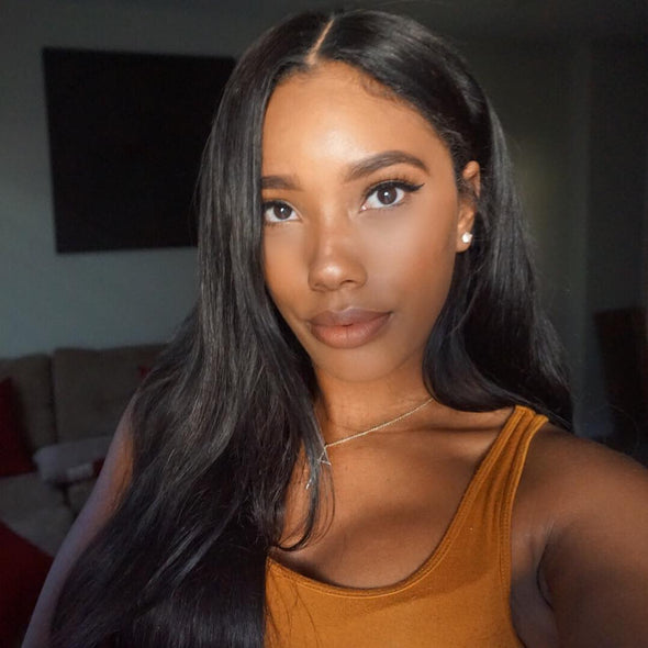 25inch Glueless GLAMOROUS WOMEN LONG STRAIGHT WIG（140%-Extra Thick As In Video)