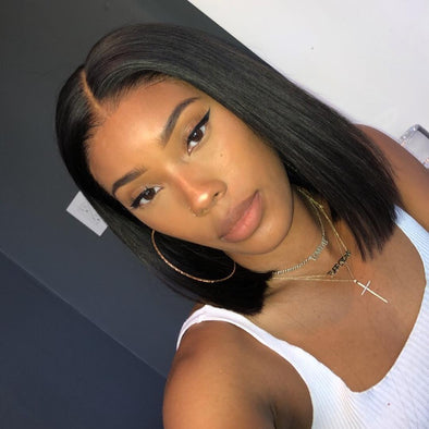 BRAZILIAN STRAIGHT HAIR 360 BOB WIGS LADY WIG