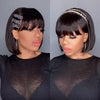 Glueless Natural Black Color  Bob Wig-140%