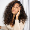 Brown Deep Curly Prepluck Glueless Fashion Wigs