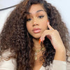 Brown Deep Curly Prepluck Glueless Fashion Wigs