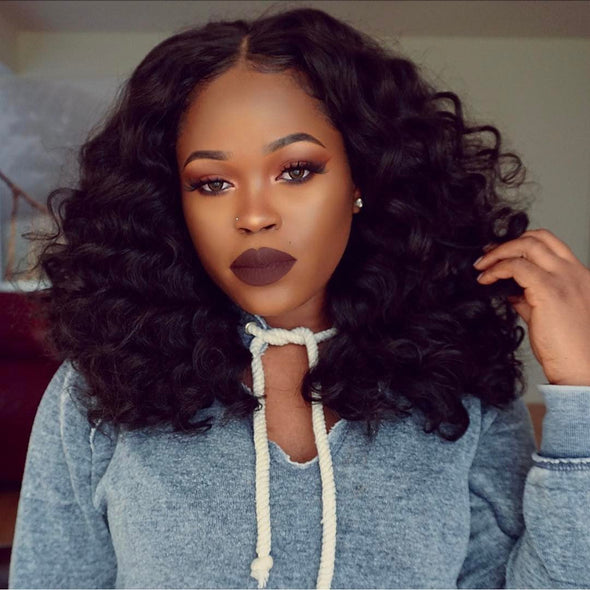 Nice bronze black curly hair