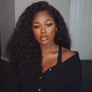 Black Deep Curly Prepluck Glueless Fashion Wigs