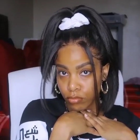 Black short hair