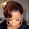 Layered Super Short Curly Brown Wig